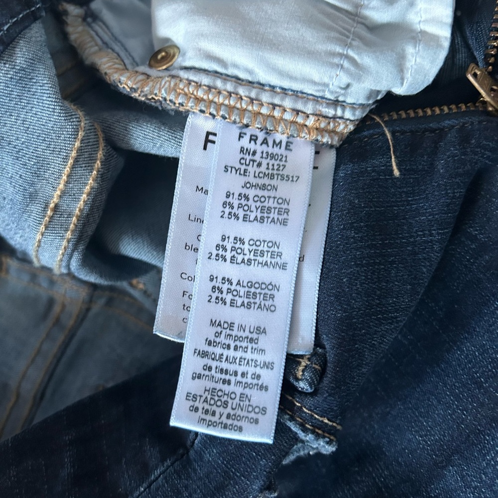 Frame Le Crop Mini Boot Side Split Jeans Size 25 - image 5